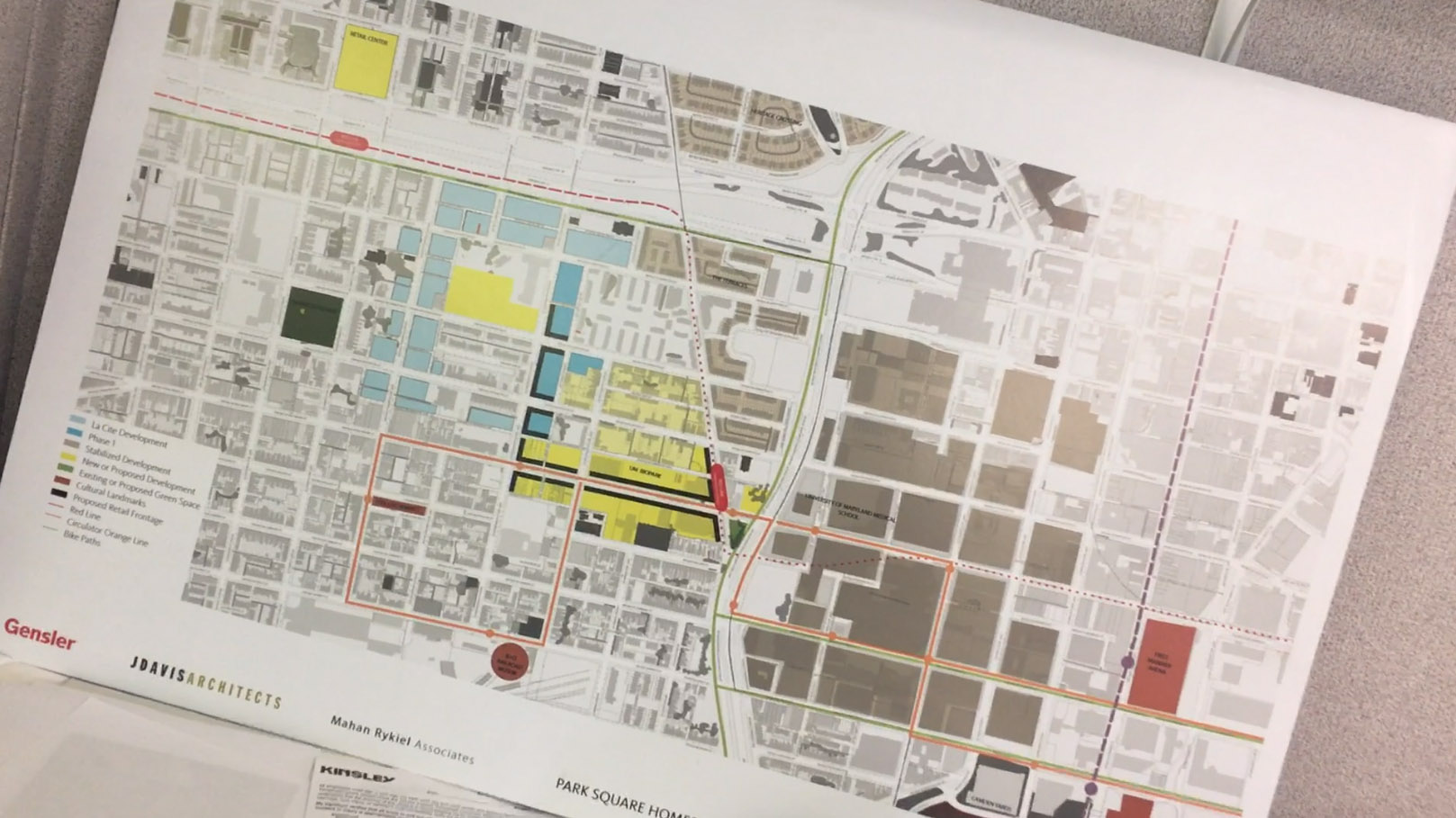 Center West development site context map