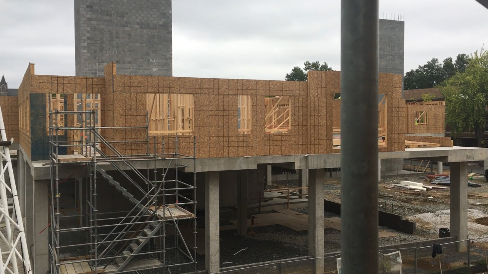 Panning shot of site