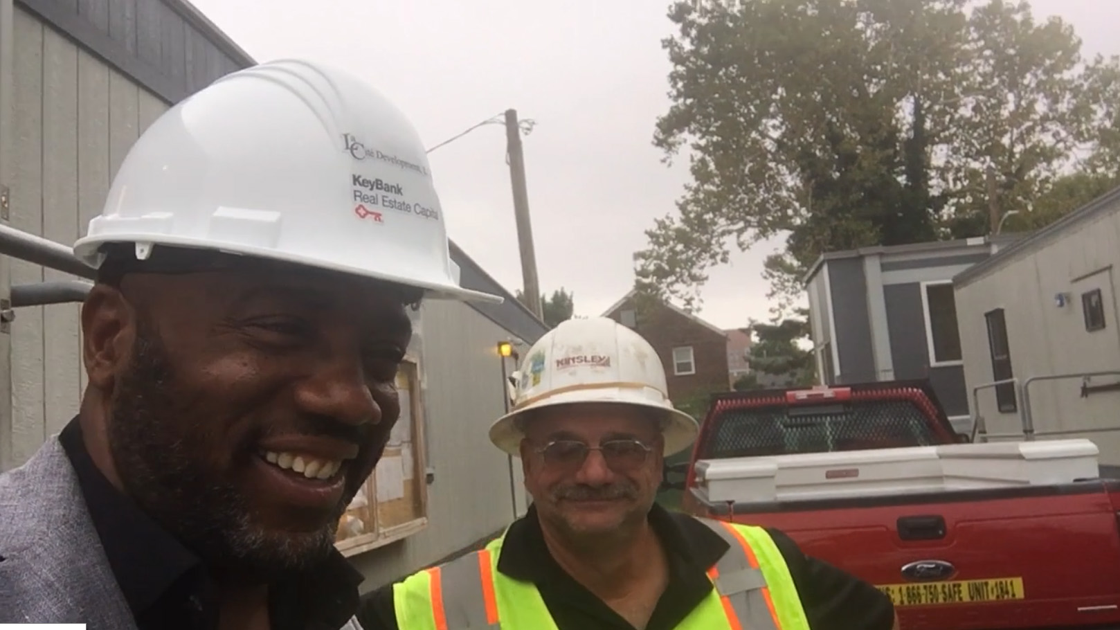 Malik Talks with Construction Workers